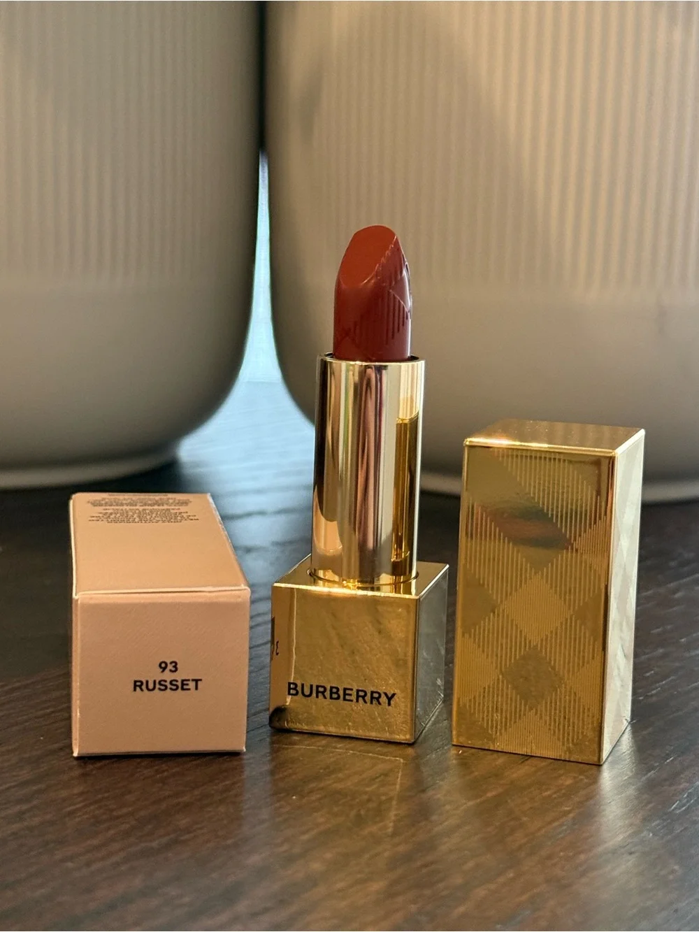 Burberry Kisses Satin Lip Color 93 Russet Lipstick NIB ✨ Luxury Makeup